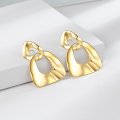 18K gold earrings, stylish and personalized S925 silver needle earrings