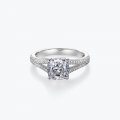 2 carat diamond ring double arm split hollow imitation moissanite open ring