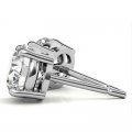 Hot selling 925 sterling silver electroplated platinum round high carbon diamond snowflake single stone earrings