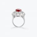 Temperamental red corundum pigeon egg luxury high-grade colored gem ring