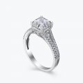 2 carat diamond ring double arm split hollow imitation moissanite open ring