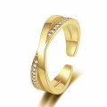 Cross Ring Women's Simple Light Luxurious Micro-Inlaid Zirconia Ring Jewelry