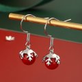 S925 sterling silver needle Christmas series small fresh and sweet temperament earrings
