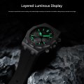 Chenxi multifunctional watch for men, three-eye six-pin cross-border live source manufacturer, silicone calendar waterproof quar