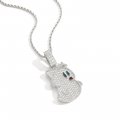 Cartoon ghost pendant T square zircon personality full diamond men's hip-hop necklace