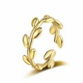 New tree bud and leaf ring women's niche design olive branch hand jewelry