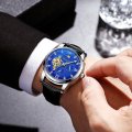 CHENXI Business Hollow Mechanical Watch Men's Moon Phase Belt Waterproof Luminous Fully Automatic Mechanical Watch Wholesale