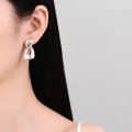 18K gold earrings, stylish and personalized S925 silver needle earrings