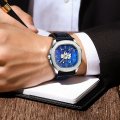 Chenxi new genuine leather high-end square mechanical watch for men waterproof luminous automatic hollow mechanical watch