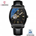 High-end mechanical watch for men, fully automatic, stylish square hollow watch, waterproof mechanical watch for men