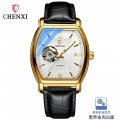 High-end mechanical watch for men, fully automatic, stylish square hollow watch, waterproof mechanical watch for men