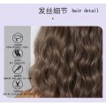 Gradient Color Bangs Short Curly Hair Wool Curls Natural Layers Lazy wig