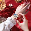 Chenxi fashion diamond-studded waterproof fully automatic hollow mechanical watch for women