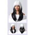New Gradient Color High-level Medium-length Curly Hair summer Dopamine wig