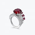 New Year of the Zodiac Six Red Diamond Princess Crown Ring