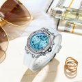 Chenxi multifunctional watch for women, moon phase chronograph, true three-eye ladies watch, waterproof and luminous