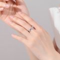 New tree bud and leaf ring women's niche design olive branch hand jewelry