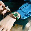 Chenxi new watch for women fashion diamond magnifying glass calendar luminous waterproof steel strap watch