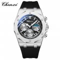Chenxi multifunctional watch for men, three-eye six-pin cross-border live source manufacturer, silicone calendar waterproof quar