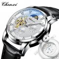 CHENXI Business Hollow Mechanical Watch Men's Moon Phase Belt Waterproof Luminous Fully Automatic Mechanical Watch Wholesale