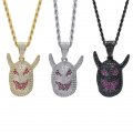 Hip-hop jewelry monster pendant horned devil hiphop rapper personality men's necklace