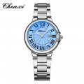 Chenxi Roman Couple Calendar Blue Pink White Steel Waterproof Luminous Classic Spherical Quartz Watch
