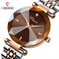 Chenxi women's fashion watch women's diamond glass face waterproof quartz watch