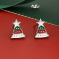 S925 sterling silver needle Christmas series small fresh and sweet temperament earrings