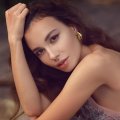 Hollow water drop earrings 18K gold glossy lightweight stud earrings