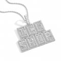 Letter Pendant Double Layer T Square Zircon Splicing Letter Pendant Personality Creative DIY Private Customization