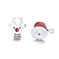 S925 sterling silver needle Christmas series small fresh and sweet temperament earrings