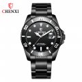 Men's fashion waterproof quartz watch factory direct sale steel band wholesale magnifying glass calendar watch