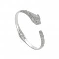 Hip-hop new leopard bracelet copper inlaid zircon men's and women's hip-hop leopard head bracelet high-end