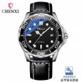 Chenxi mechanical watch for men, fully automatic calendar, luminous, waterproof, genuine leather strap, fashionable, high-end bu