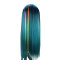 New colorful Long Straight Hair Cosplay Fashion Center Parted Wig