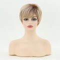 New Women's fashion short Straight Hair Oblique Bangs Temperament short Wave wave Chemical Fiber Wig