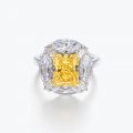 New popular 925 silver elegant yellow diamond versatile commuter ring
