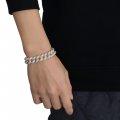 15mm bracelet bubble chain Cuban chain inlaid zircon personality men's hip-hop jewelry