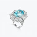 Fashion high-end jewelry 925 silver Paraiba ring