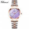 Chenxi new mother-of-pearl quartz ladies watch with solid gold and steel strap