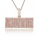 Letter Pendant Double Layer T Square Zircon Splicing Letter Pendant Personality Creative DIY Private Customization