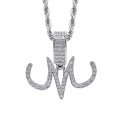 Dragon Ball Dark Magician Babidi Magic Control M Personality Hip-Hop Pendant Copper Inlaid Zircon Hip-Hop Necklace