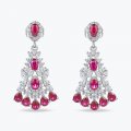 S925 silver needle popular imitation jewelry accessories ruby ??earrings for women