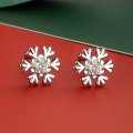 S925 sterling silver needle Christmas series small fresh and sweet temperament earrings