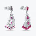 S925 silver needle popular imitation jewelry accessories ruby ??earrings for women