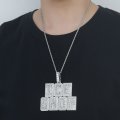 Letter Pendant Double Layer T Square Zircon Splicing Letter Pendant Personality Creative DIY Private Customization