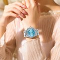 Chenxi multifunctional watch for women, moon phase chronograph, true three-eye ladies watch, waterproof and luminous