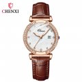 Chenxi new diamond calendar watch for women waterproof quartz watch mother-of-pearl dial watch