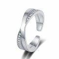Cross Ring Women's Simple Light Luxurious Micro-Inlaid Zirconia Ring Jewelry
