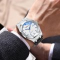 Chenxi light transparent men's fashion watch octagonal luminous waterproof stainless steel trend watch